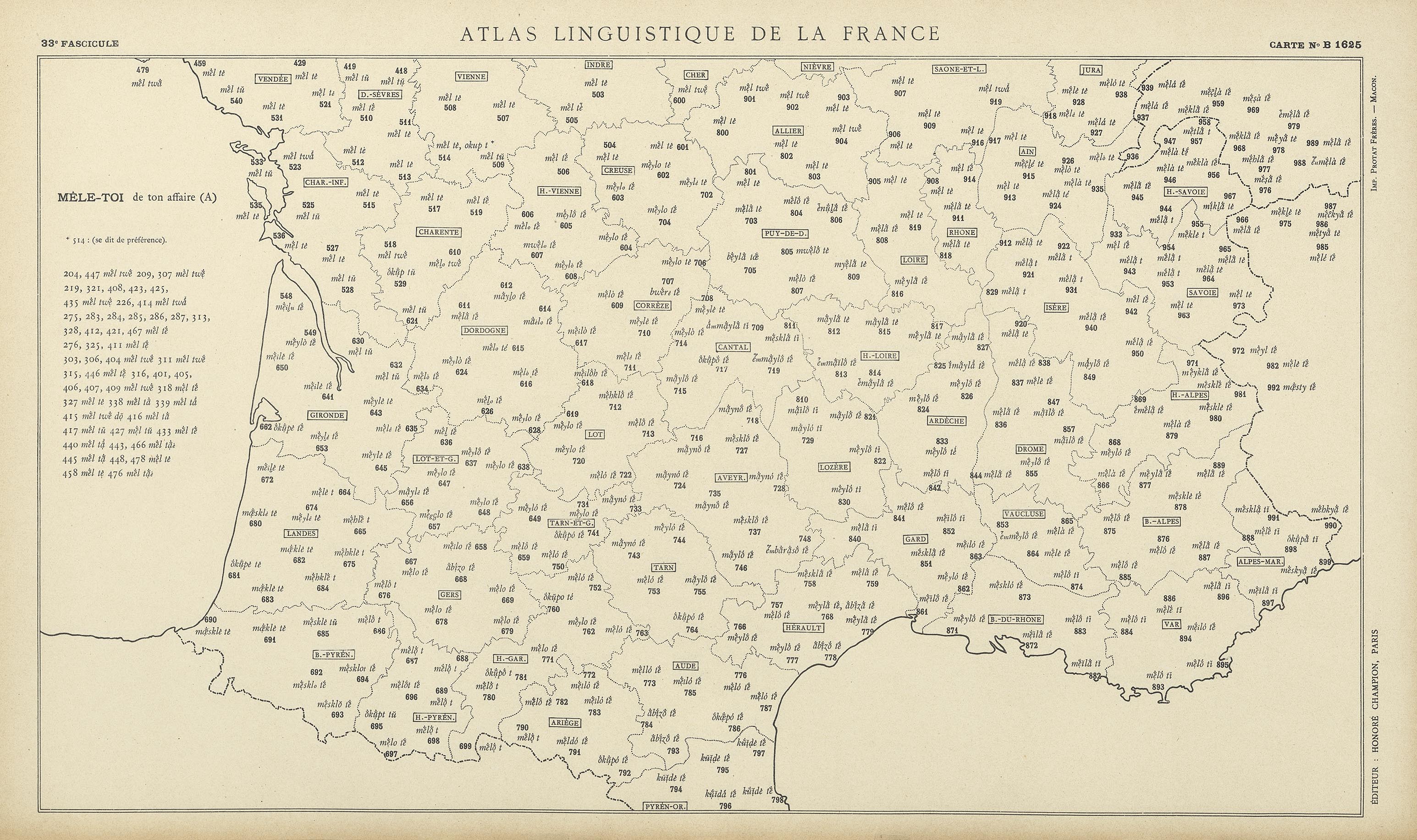 carte alf 1625 du segment Mêle-toi