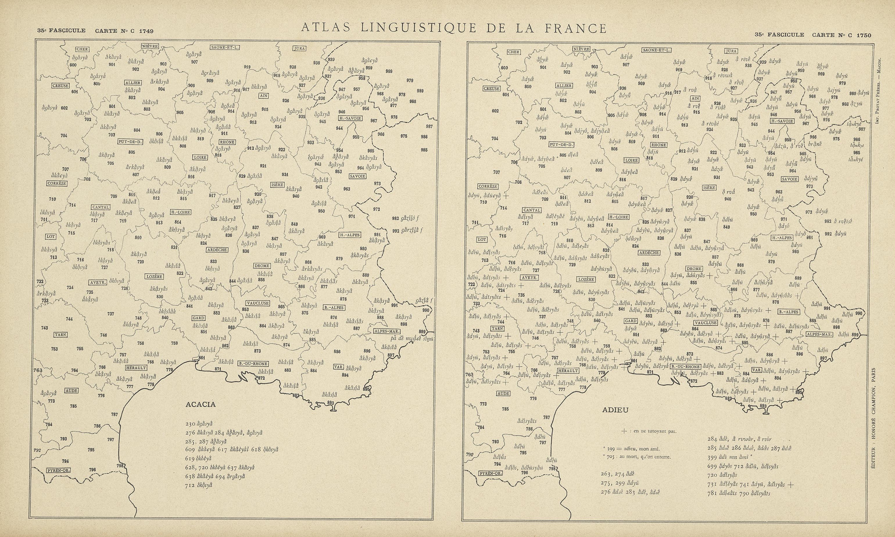 carte alf 1750 du segment Adieu (vous)!